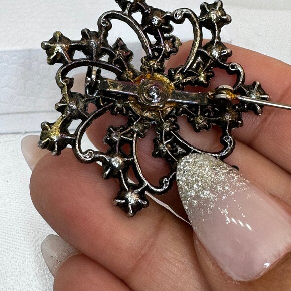 Midcentury Flower Brooch - Picture 5 of 6